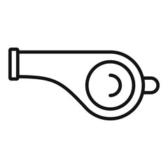 Personal trainer whistle icon, outline style