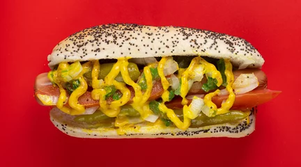 Fotobehang Chicago Style Hot Dog © Steve Gadomski