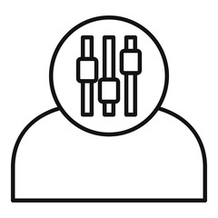 Founder personal traits icon, outline style