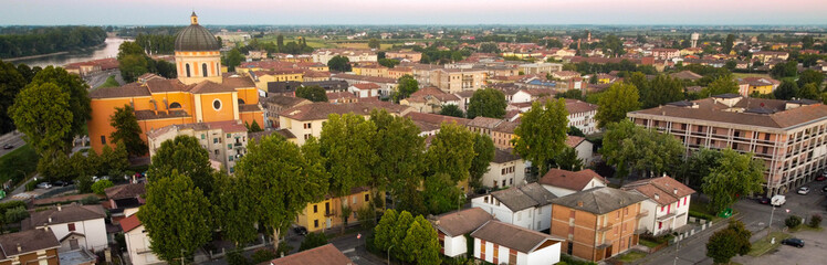 Fototapeta na wymiar Aerial view of Boretto, Emilia Romagna. Italy