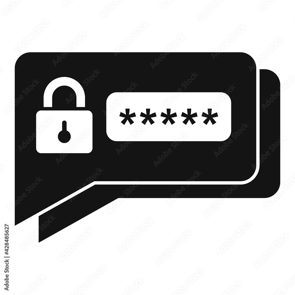 Canvas Prints Sms authentication icon, simple style