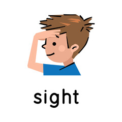 Sight. Icon of one of five senses