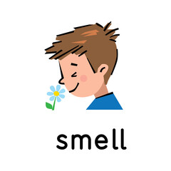 Smell. Icon of one of five senses