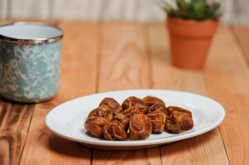 Dates are a fruit that Muslims eat during Ramadan to break their fast.