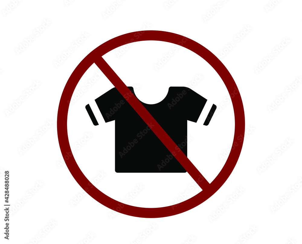Poster no shirt vector icon. editable stroke. linear style sign for use on web design and mobile apps, logo