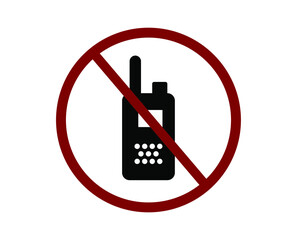 No walkie vector icon.  Editable stroke. Symbol in Line Art Style for Design, Presentation, Website or Apps Elements. Pixel vector graphics - Vector