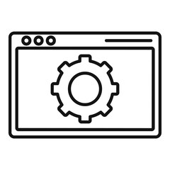 Web page system icon, outline style