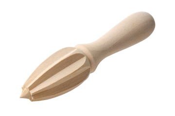 Wooden juicer isolated on white