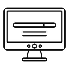 Loading pc software icon, outline style