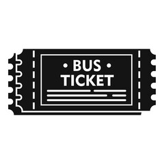 Coupon bus ticket icon, simple style