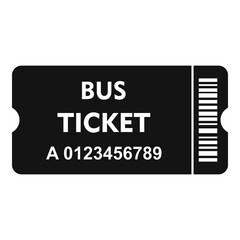 Machine bus ticket icon, simple style