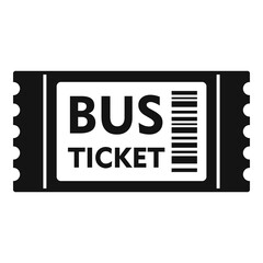 Pass bus ticket icon, simple style © anatolir