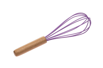 Kitchen tool with wooden handle for whipping cream and making dough