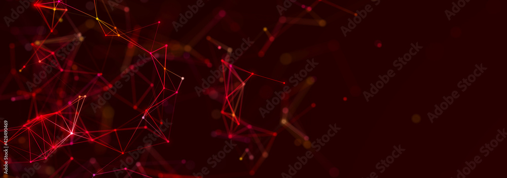 Poster abstract digital connection dots. technology background. network connection structure. 3d rendering.