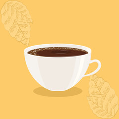 Isolated coffee cup. Hot beverage - Vector illustration
