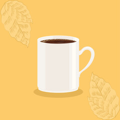 Isolated coffee cup. Hot beverage - Vector illustration