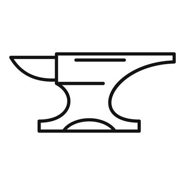 recommend clip art: Metallurgy anvil icon, outline style
