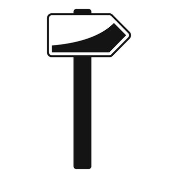 Blacksmith big hammer icon, simple style