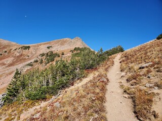hiking path in the mountains
