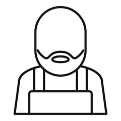 Blacksmith man icon, outline style