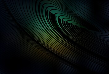 Dark Blue, Green vector backdrop with bent lines.