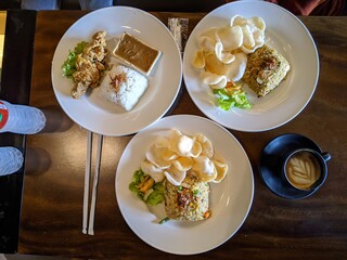 Indonesian Fried Rice and Fried Chicken