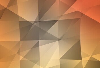 Light Orange vector triangle mosaic template.