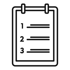 Habit clipboard icon, outline style