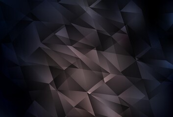 Obraz premium Dark Brown vector template with crystals, triangles.