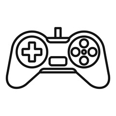 Obraz premium Video game joystick icon, outline style