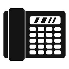 Office telephone icon, simple style