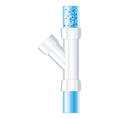 Filter pipe icon, cartoon style