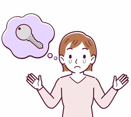Obraz premium 鍵をなくして困っている人