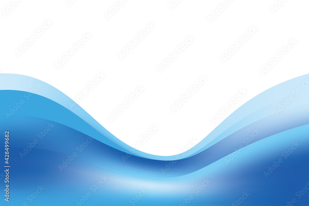 Poster abstract smooth blue wavy background design template vector, professional fresh blue mesh gradient e