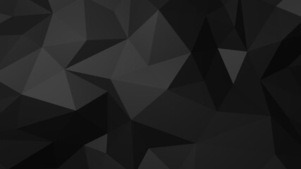 Black Triangle Background with Shadows 3D Render