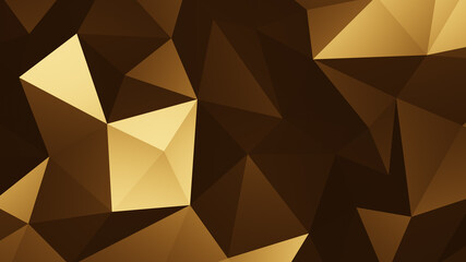 Abstract Triangle Background Bronze 3D Render