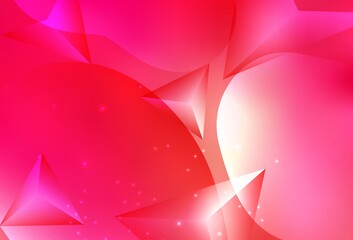 Light Red, Yellow vector Modern abstract colorful illustration with spheres and lines.