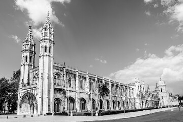 The Jeronimos Monastery or Hieronymites Monastery, a former monastery of the Order of Saint Jerome in the parish of Belem