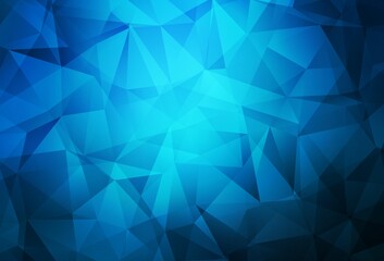 Dark BLUE vector abstract mosaic background.