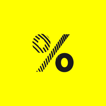percentage symbol, transformation of editable vector lines