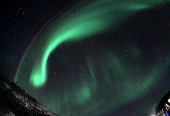 Nice polar lights shot in winter