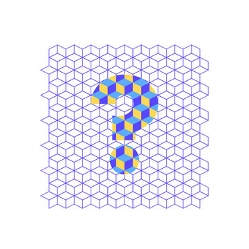 symbol question with texture pastel colors yellow fuchsia and blue