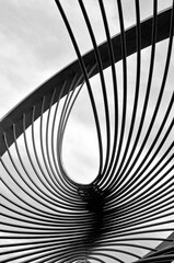 Modern construction steel, surreal design in the future