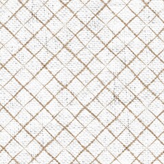 Fototapeta premium Seamless burlap with white paint pattern overlay. High quality illustration. Real burlap fabric texture with digital pattern on top for print in various surface design uses. Great for interiors.