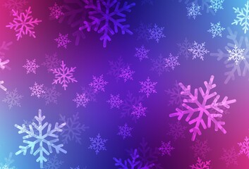 Naklejka na ściany i meble Dark Pink, Blue vector pattern in Christmas style.