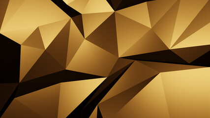 Abstract Gold Triangle Background Design