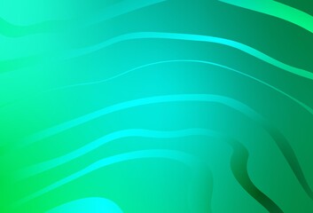 Light Green vector texture with curved lines.