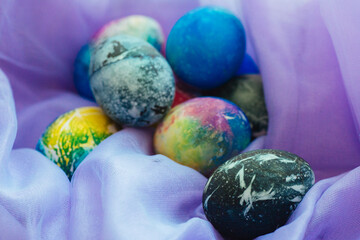DIY colorful Easter eggs 10 pieces: hibiscus, blue, green, yellow, purple, pink, red, speck