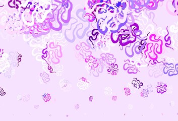 Light Purple vector pattern with random forms.