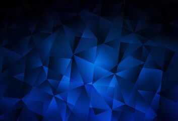 Obraz premium Dark BLUE vector polygonal template.
